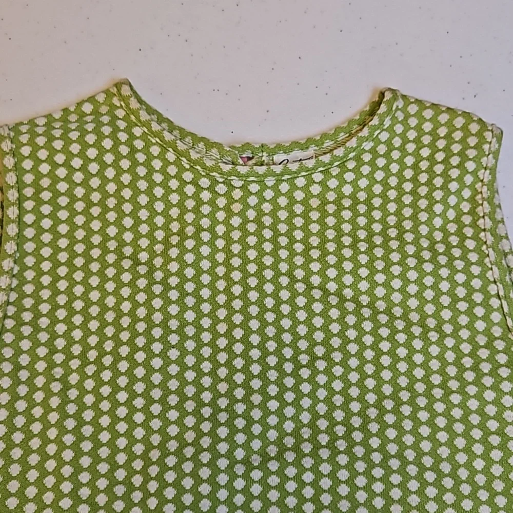 Vintage Carter's Watermelon Dress 5 Girls green pink white 70s Cute